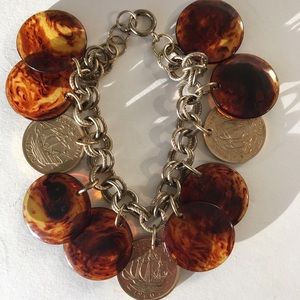 Vintage queen Elizabeth charm bracelet